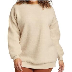 EDDIE BAUER We Wander Cream Fleece Pullover Size Medium